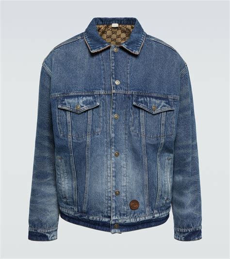 gucci dolly parton denim jacket|Gucci gg reversible jacket.